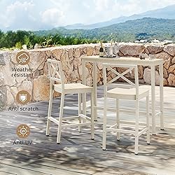 Cozyman Outdoor Bar Height Table and Chairs Set, 3