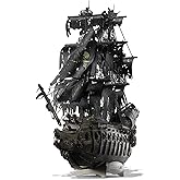 Piececool Metal 3D Puzzles for Adults, Flying Dutchman Pirate Ship Model Kits, 3D Watercraft Model Building Kit, DIY Craft Ki