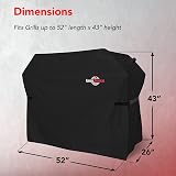 GrillTough Heavy Duty BBQ Grill Cover Waterproof UV Resistant 132x66x109 cm view 5