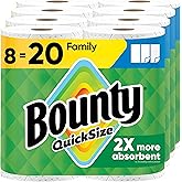 Bounty Quick Size Paper Towels, White, 8 Family Rolls