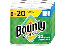 Bounty Quick Size Paper Towels, White, 8 Family Rolls