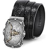 BELTROAD Western Ratchet Belts for Men Women Cowboy Belt Western Leather Ratchet Men's Slid Belt Gift, Cut for Fit