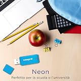 Integral 128GB Neon Blue USB 2.0 Flash Drive - Compact Capless Design view 6
