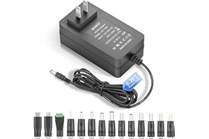 ALITOVE 12 Volt Power Supply 5 Amp AC Adapter 100~240V 50-60hz 12V 5A Power Cord 12V Transformer AC to DC Converter 6.2FT wit