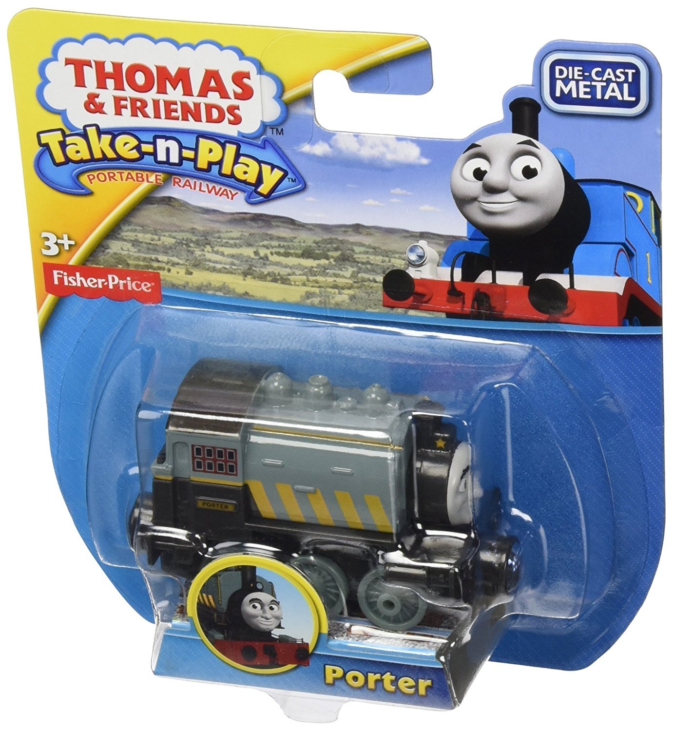Thomas and Friends - 121-8844 - Fisher Price Railway Toy - Thomas and Friends Take-n-Play - Porter Die Cast Metal Train Engine