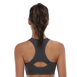 BAOMOSI Women's Seamless Racerback Sports Bra High