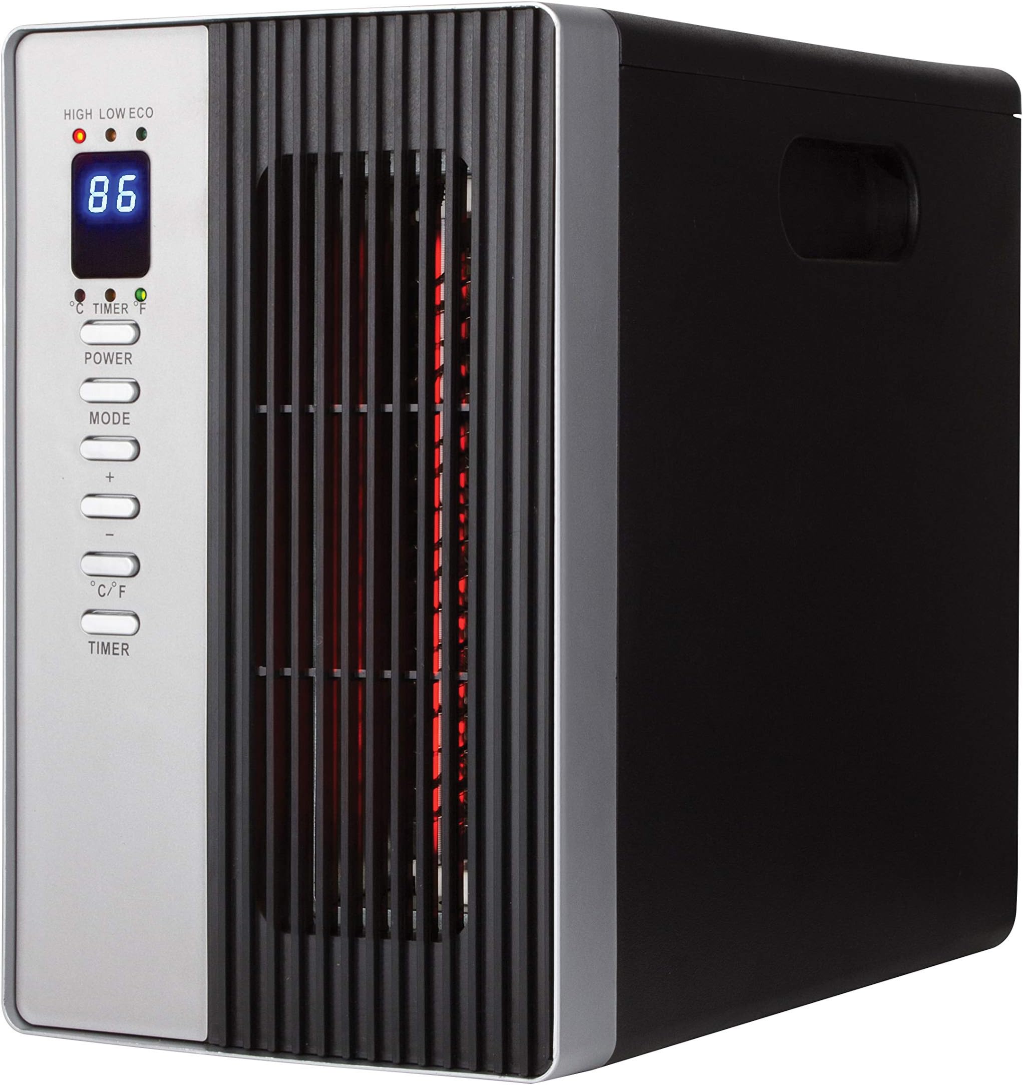 Electric Heater - Space Heater Radiant Heater, 1500W Infrared Heater with 3 Modes, Energy Saving Indoor Heater with Timer Setting, Ceramic Heater with Remote Control, Tip-Over & Overheat Protection