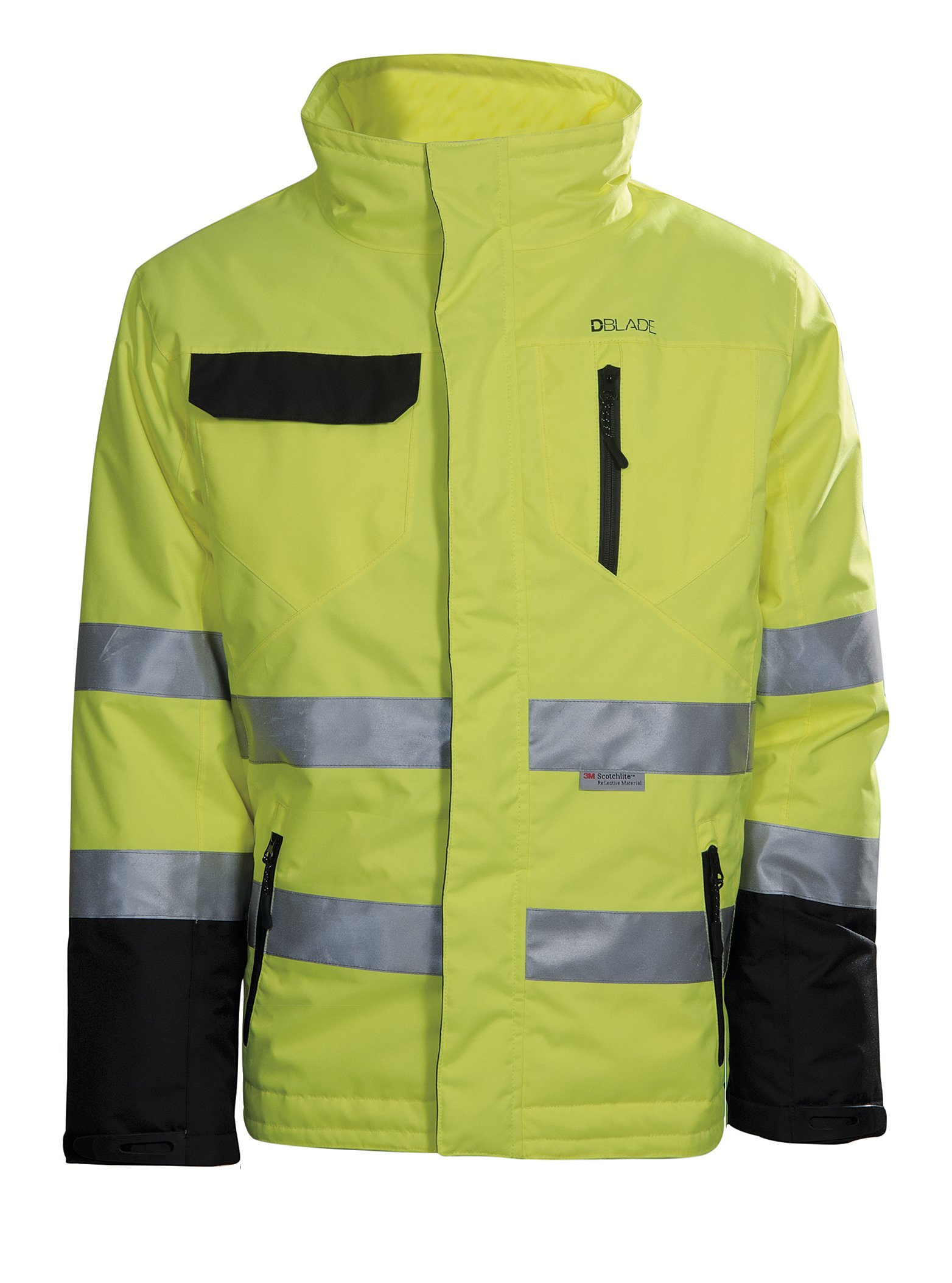 DBlade W090002 8010 12 Size 2X-Large "High Visibility" Winter Jacket - Yellow