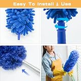 Lomida Microfiber Duster Kit Telescoping Pole 30-81 in Cobweb Ceiling Fan view 6