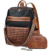AGLOD Leather Backpack Purse for Women Designer Ladies Shoulder Bag Fashion Faux Work Travel Handbags
