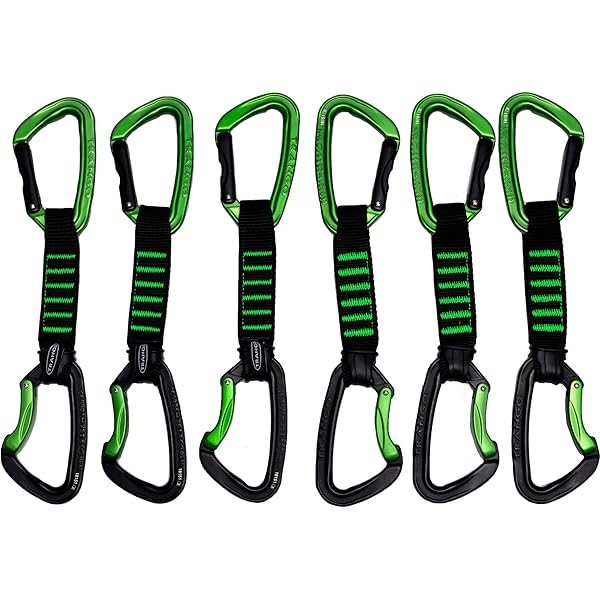Fusion Climb 4-Pack Tactical Quickdraw Set - 12cm Rescue Carabiners With Straight Gate Design