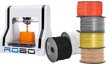 Robo 3d Amzbundle6 R1 Plus 10x9x8 A1 0006 000 3d Printer With 6 Spools Of Filament Amazon Com Industrial Scientific