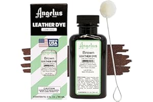 Angelus Leather Dye - Flexible Leather Dye for Shoes, Boots, Bags, Crafts, Furniture, & More 3oz, Dauber Included (Brown)