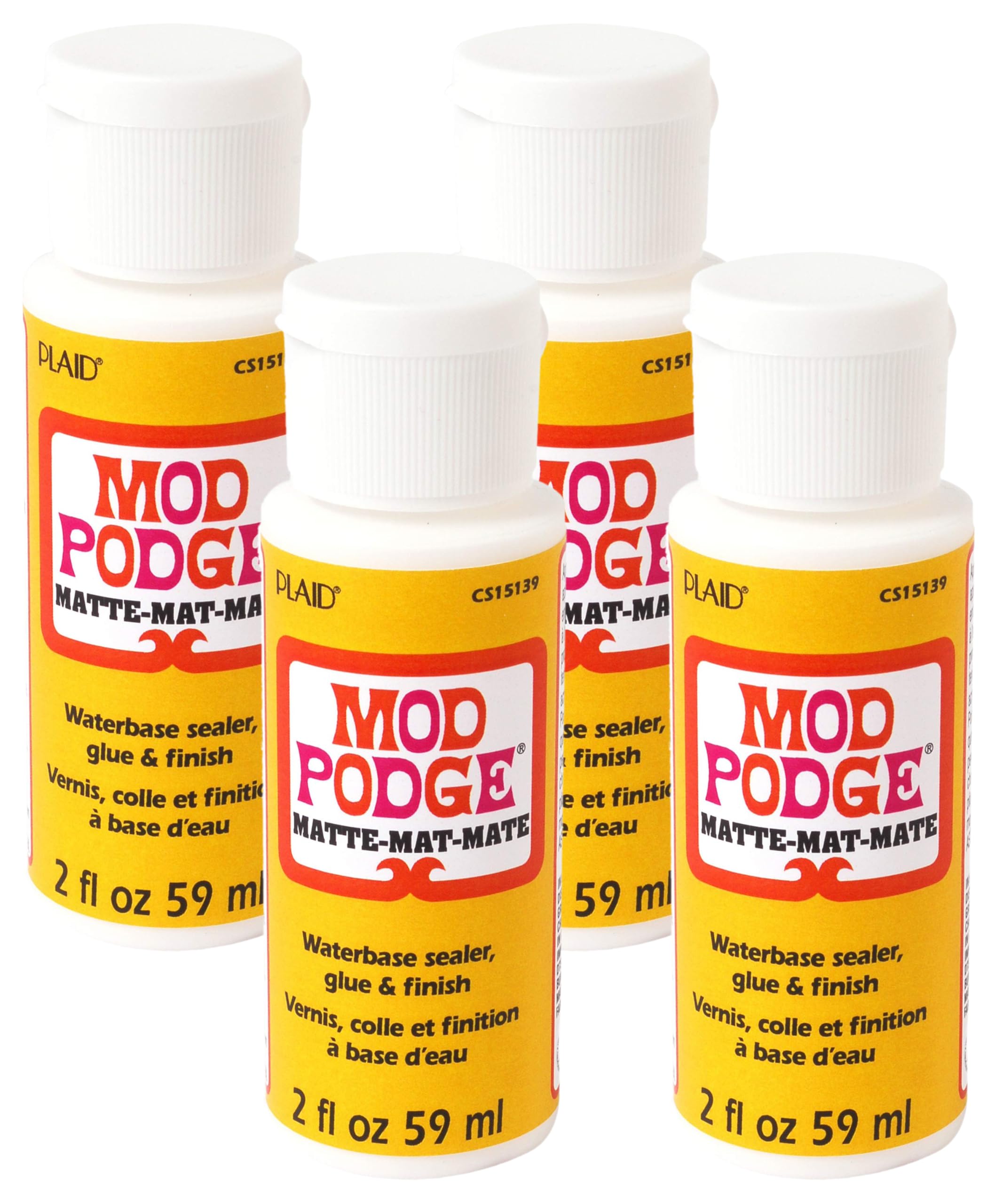 Mod Podge Plaid:Craft Mod Podge Matte Finish Uncarded-2oz, 2oz (Pack of 4)