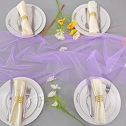 Snowkingdom Lavender Purple Table Runner, 10FT
