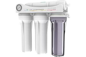 Aquatic Life 4-Stage Hydroponic Reverse Osmosis Water Filter System RO Filtration Unit, High Efficiency, 150 GPD