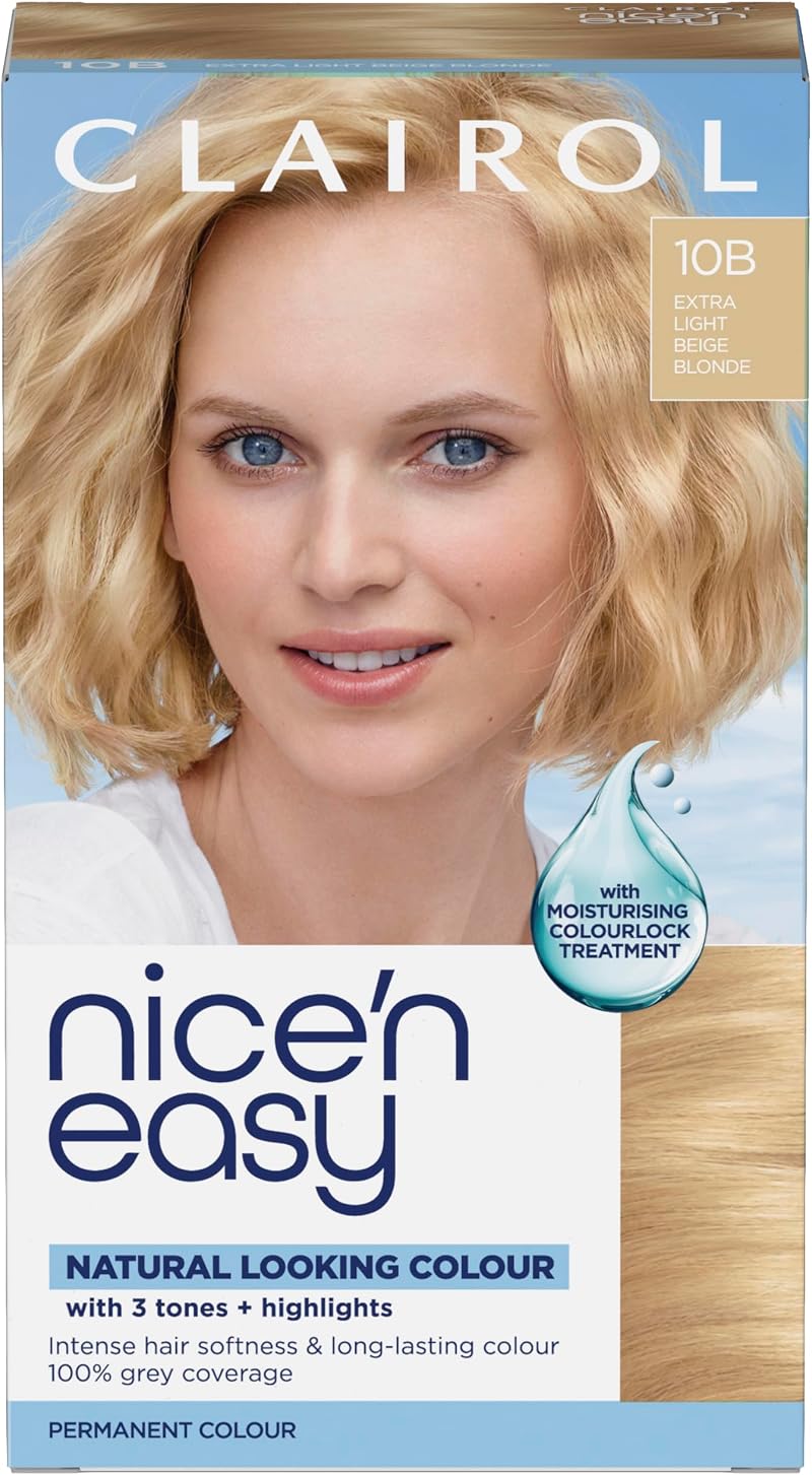 Clairol Nice’n Easy Crème Natural Looking Oil Infused Permanent Hair Dye 10B