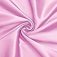 VACVELT Charmeuse Satin Fabric by The Yard, 60 Inch Wide Pink Satin Fabric Shiny & Soft Cloth Fabric, Silky Satin Fabric for Bridal Dress, Wedding Decorations, Crafts, Sewing, Draping (10 Yards)