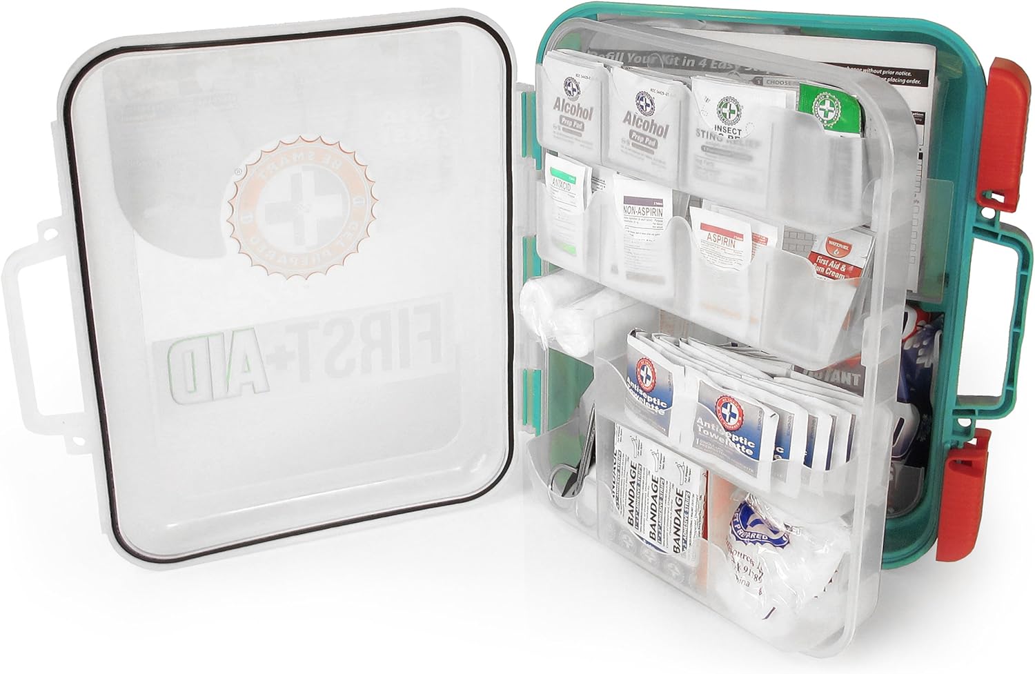 First Aid Kit Hard Teal Case 326Piece Exceeds OSHA & Ansi Guidelines: Health & Personal Care
