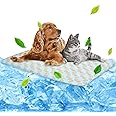 NWK Pet Cooling Mat -39’’ X 27.5’’ Ice Silk Cooling Mat for Dogs & Cats Portable & Washable Pet Cooling Blanket, Car Seats, Beds for Summer (Blue Toy, Large)