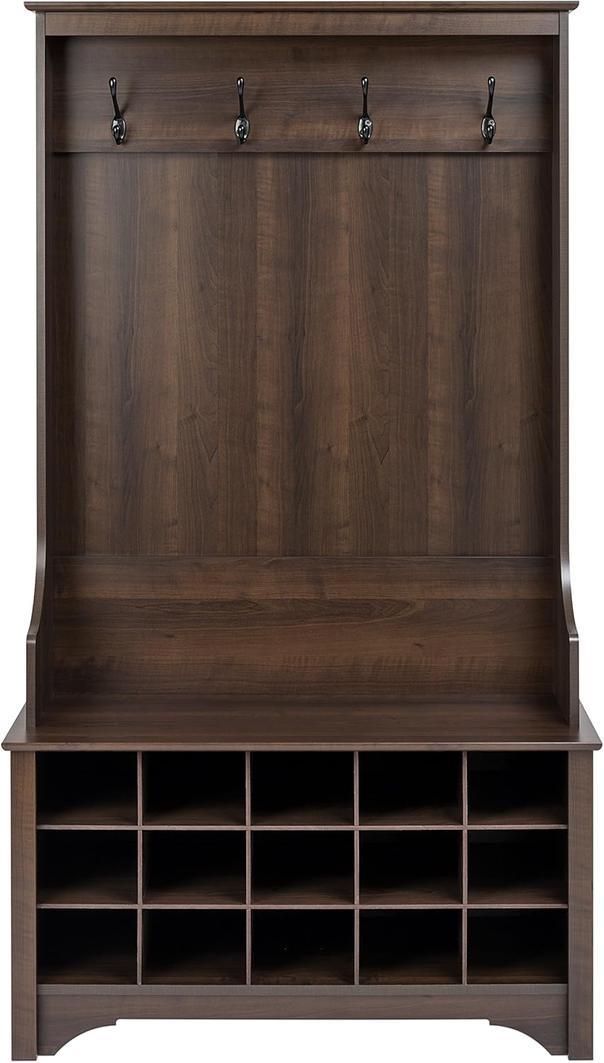 shoe bench sale on Amazon Com Prepac Shoe Storage Hall Tree Espresso Furniture Decor