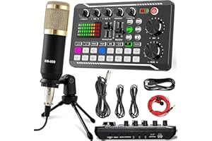 Podcast Equipment Bundle, SINWE Condenser Microphone with Tripod Stand and Professional Audio Mixer for Studio Recording Vocals, Voice Overs, Streaming Broadcast and YouTube Videos