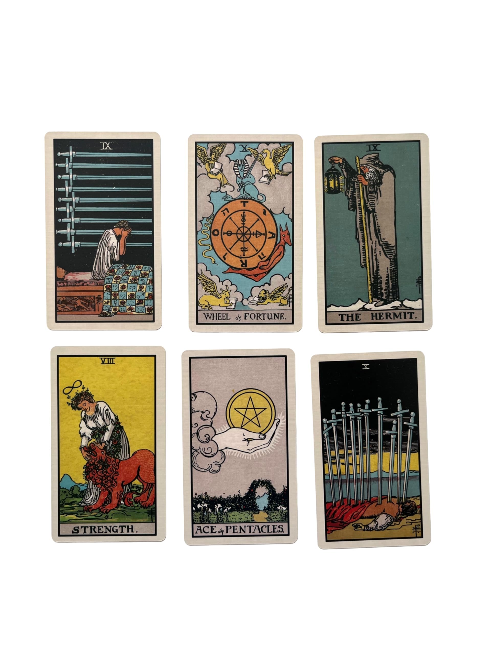 Vieux Monde Express Classic 1909 Tarot Deck – Vintage Reproduction Tarot Cards with Original 1909 Artwork – Linen Finish – Spiritual Gift for Beginners & Readers