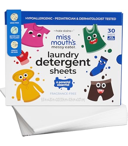 Amazon.com: Miss Mouth's Messy Eater Laundry Detergent Sheets and