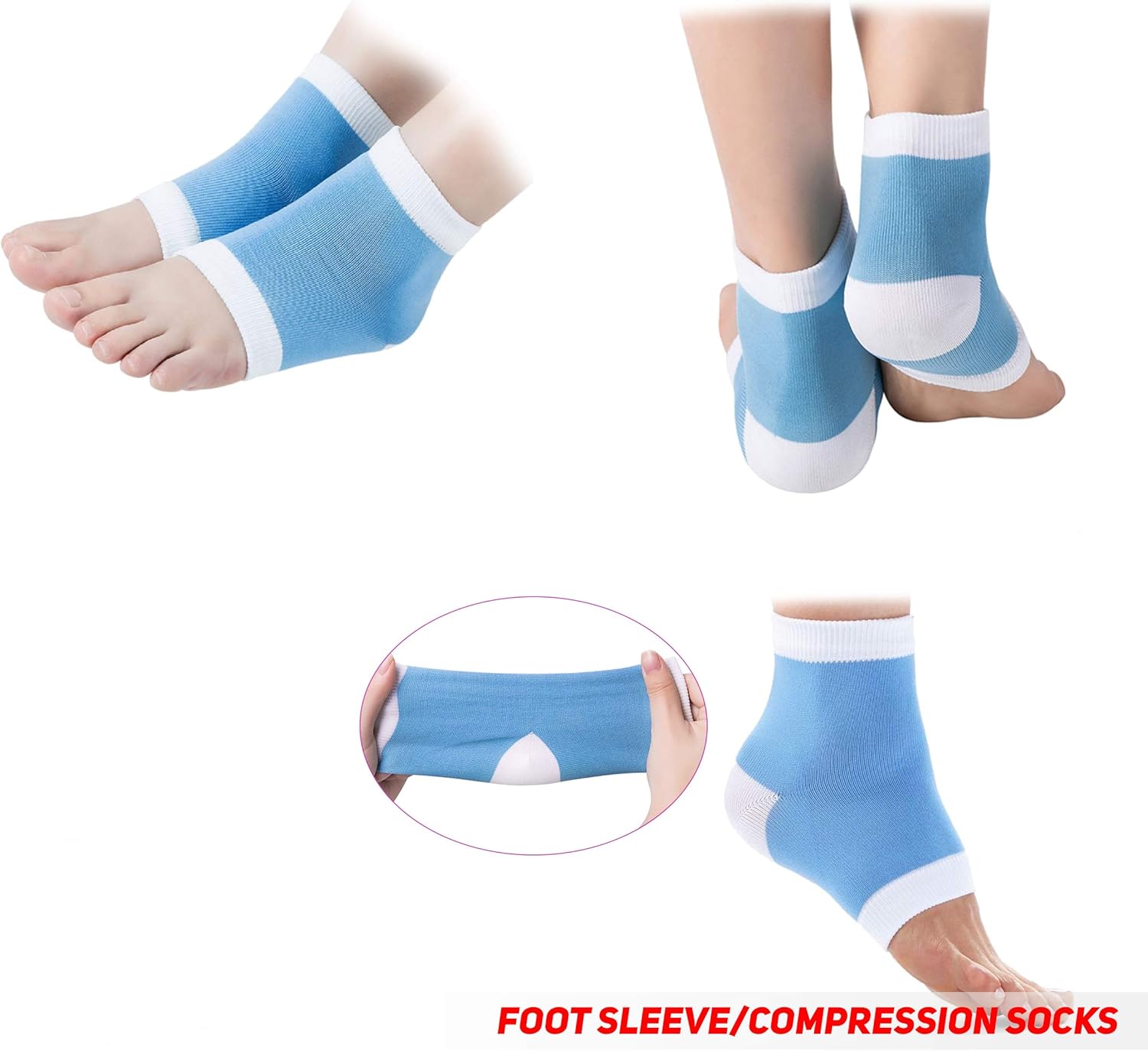 Plantar Fasciitis Foot Pain Relief 14-Piece Kit – Premium Planter Fasciitis Support, Gel Heel Spur & Therapy Wraps, Compression Socks, Foot Sleeves, Arch Supports, Heel Cushion Inserts & Heel Grips: Health & Personal Care
