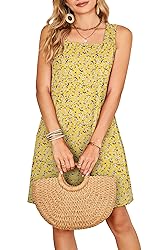 OFEEFAN Yellow Dress Women Summer 2025 Sundresses