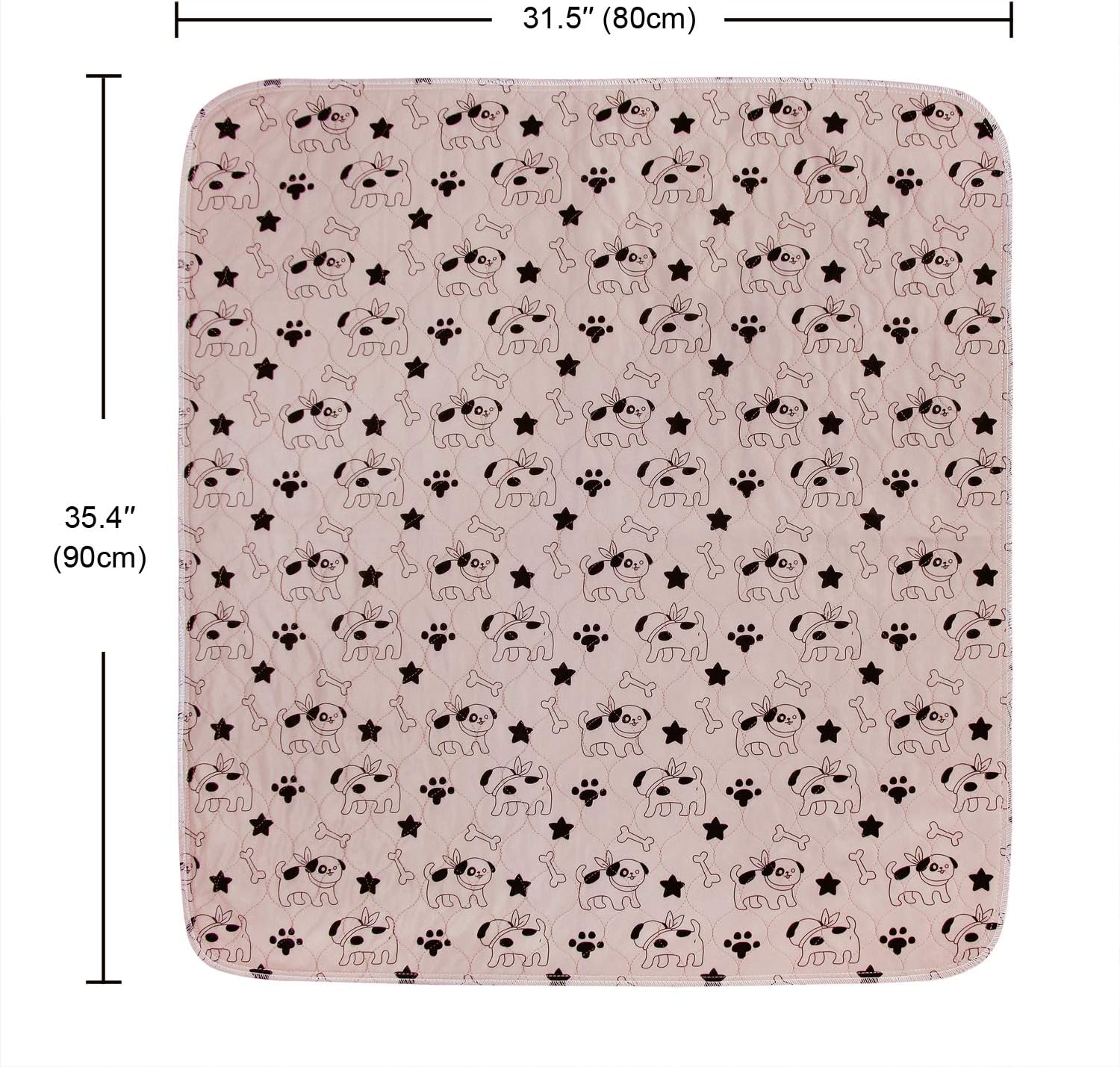 AK KYC 2 Pack Washable Pee Pads for Dogs Puppy Pads Dog Training Pad Waterproof Reusable Fast Absorbent Travel for Dog(35‘’x 31‘’) : Pet Supplies