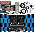 Mackie Onyx Producer 2-2 Audio/Midi interface With Software Bundle with CR3-X Pair Studio Monitors, 24 Pack Acoustic Soundproof Studio Foam Wedges Sound Insulation Panels