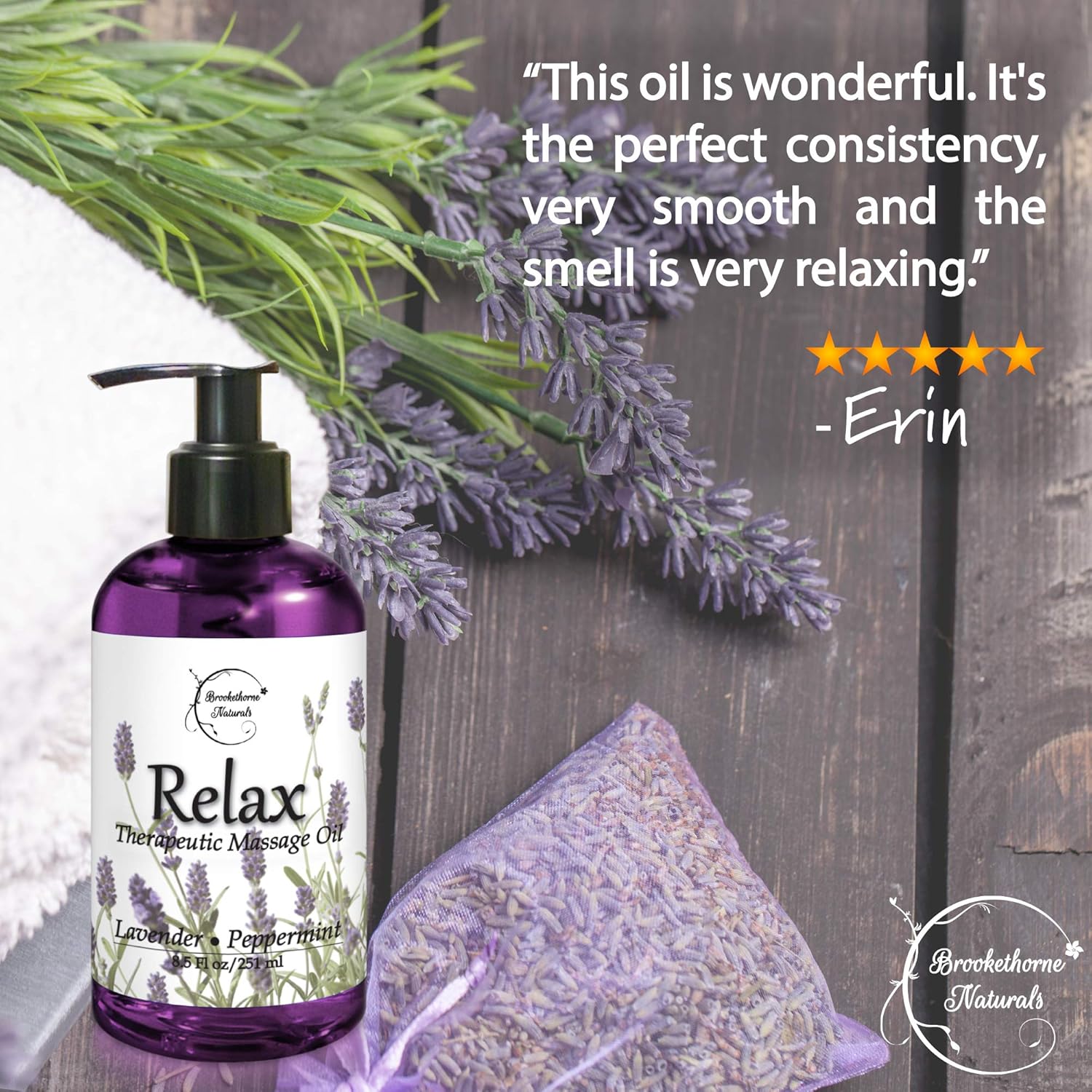 Relax Therapeutic Body Massage Oil - with Best Essential Oils for Sore Muscles & Stiffness – Lavender, Peppermint & Marjoram - All Natural - with Sweet Almond, Grapeseed & Jojoba Oil 8.5oz: Health & Personal Care