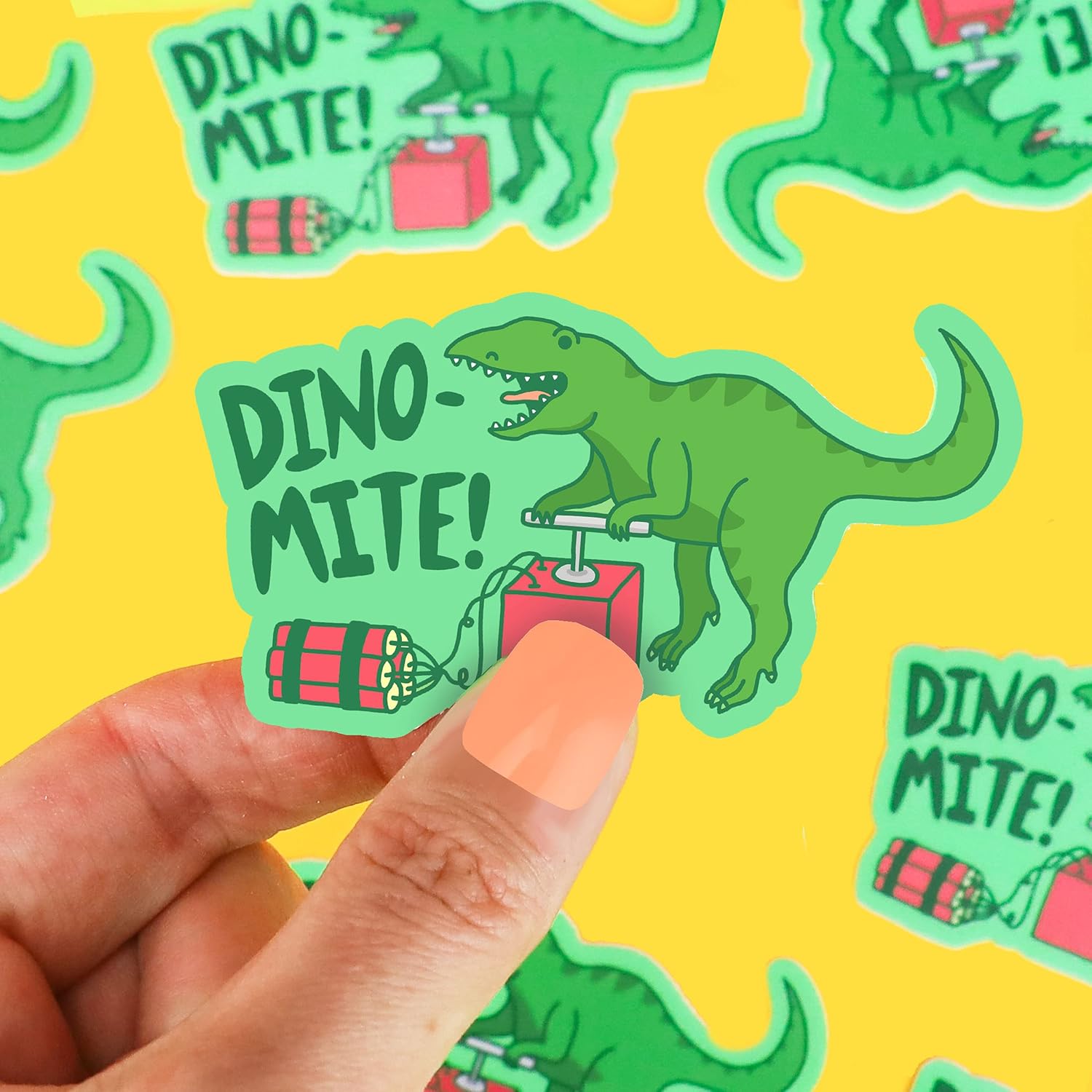 TRex Illustration Sticker, Tyrannosaurus Rex, Dinosaur