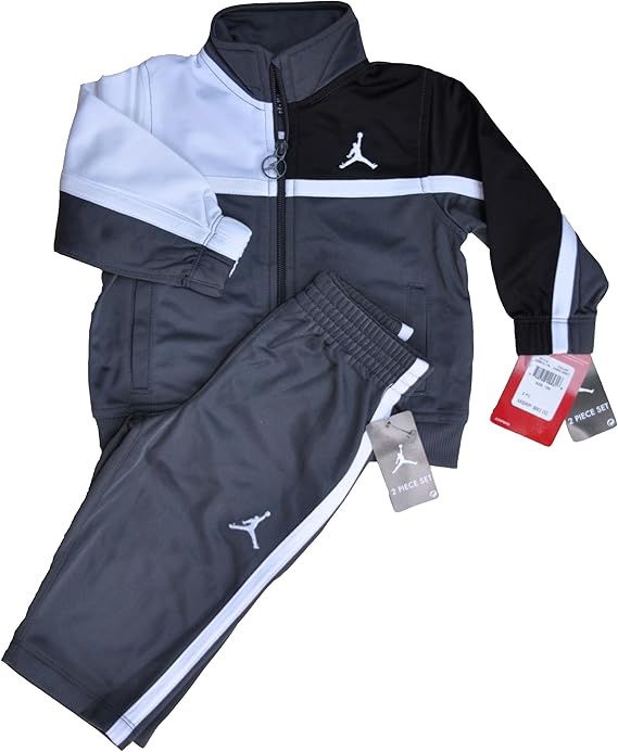 NIKE Air Jordan Boys Jogging Suit Black, Dark Grey and White (18 Months / 1824 Months / 85cm