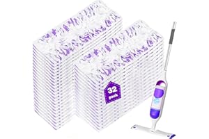 Pure Realm 32 Count Disposable Power mop Refills for Swiffer PowerMop Multi-Surface Mop and PowerMop Wood Mop, Spray Clean Pads Replacement
