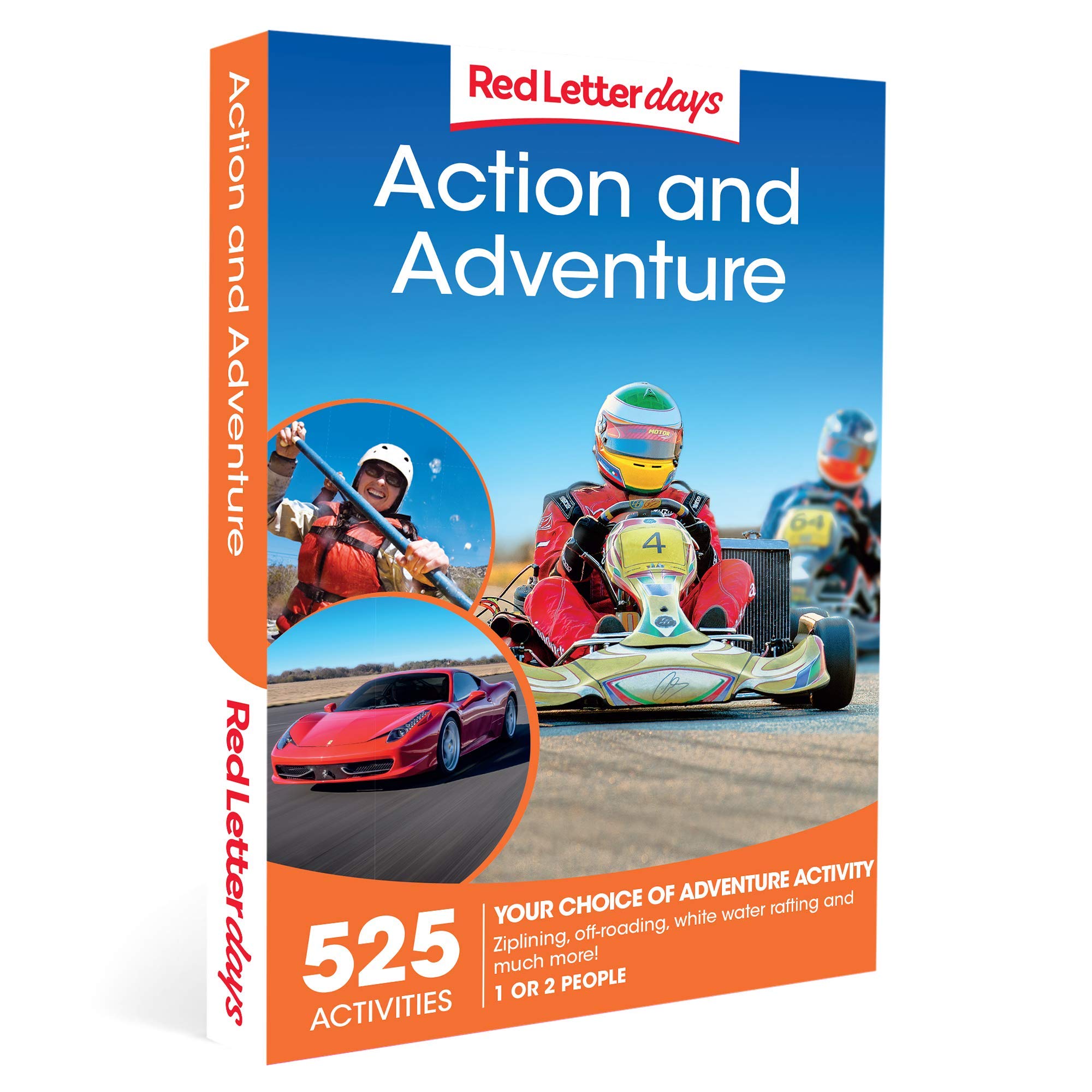 Red Letter Days Action & Adventure Experience Gift Box for 1 or 2 – 525 Thrilling UK Activities