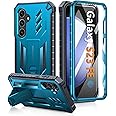 FNTCASE for Samsung Galaxy S23-FE Case: Military Grade Protective Hard Phone Case with Kickstand | Screen Protector | Shockproof TPU Full Protection Drop Proof Phone Cover for Galaxy S23 FE 5G Blue