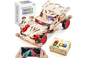 YUTIN STEM Kits for Kids Age 8-10, STEM Toys for Boys 8-13, Remote Control Model Car Building Kits, Wood 3D Puzzles 8-12, Science Crafts Projects, Gifts for 8 9 10 11 12 13 14 Year Old Teen Boys Girls
