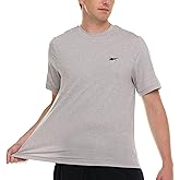 Reebok Rash Guard for Men Short Sleeve, Mens Swim Shirt, Sun Shirt UPF+ 50 UV Protection