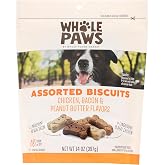 Whole Paws, Biscuit Dog Treats, Assorted Flavors (Chicken, Bacon, &amp; Peanut Butter), 14 Ounce