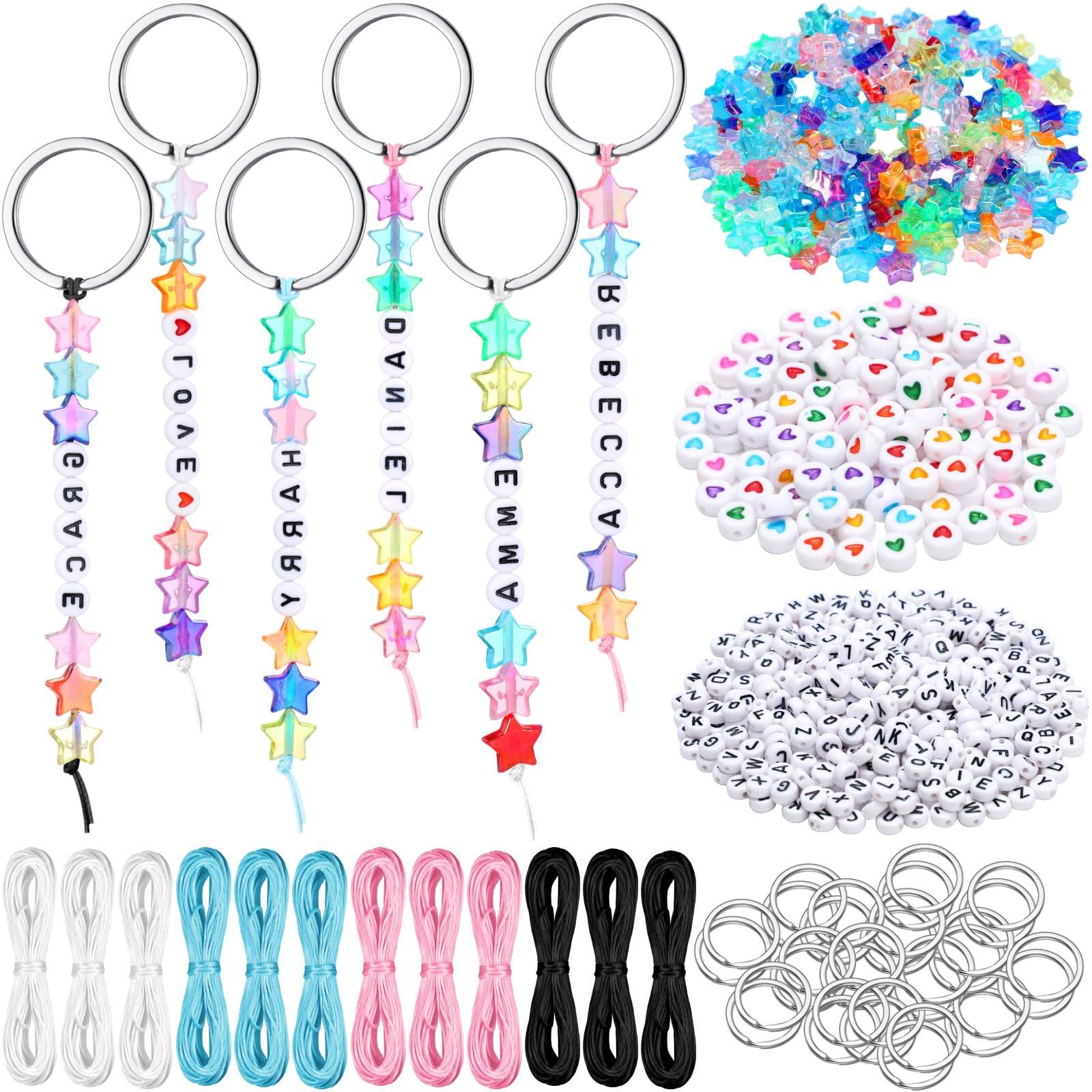 Photo 1 of ***MISSING PARTS***
Landical 564 Pcs Star Beads Keychain Making Kit Star Key Chain DIY Craft Adjustable Letter Bead Charm Friendship Inspirational Party Favor Gift Backpack Accessories Holiday Decoration(Fresh Color)