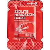 Survivex Hemostatic Gauze - Quick Blood Clotting Gauze for Wounds - Trauma Kit Hemostatic Dressing - 3 in x 4 FT - 1 PC