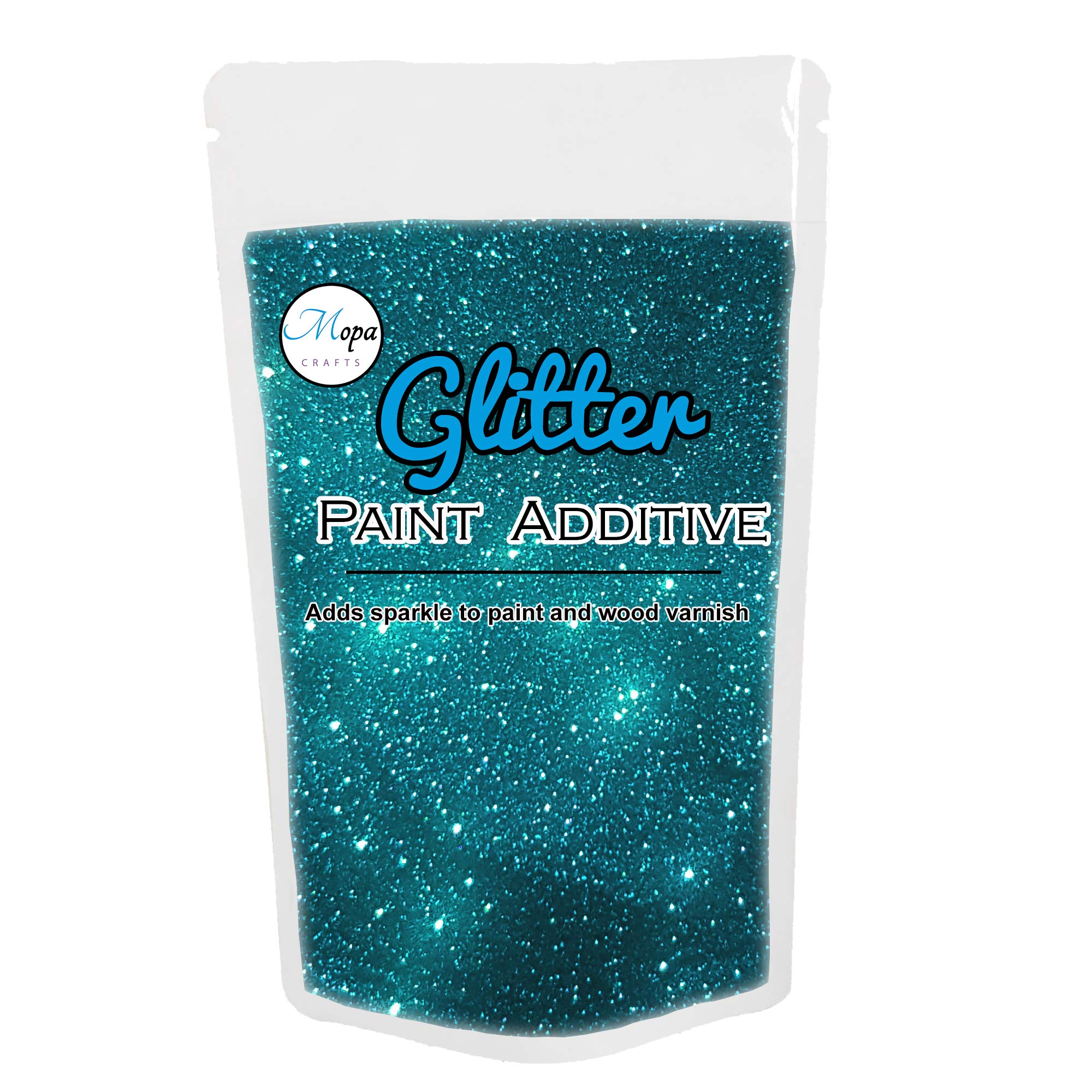 Mopa Crafts Sapphire Blue Glitter Paint Crystal Additive 100g for Emulsion Paint - for use with Interior/Exterior Wall, Ceiling, Wood, Metal, Varnish, Dead Flat, Matt, Soft Sheen or Silk Paints