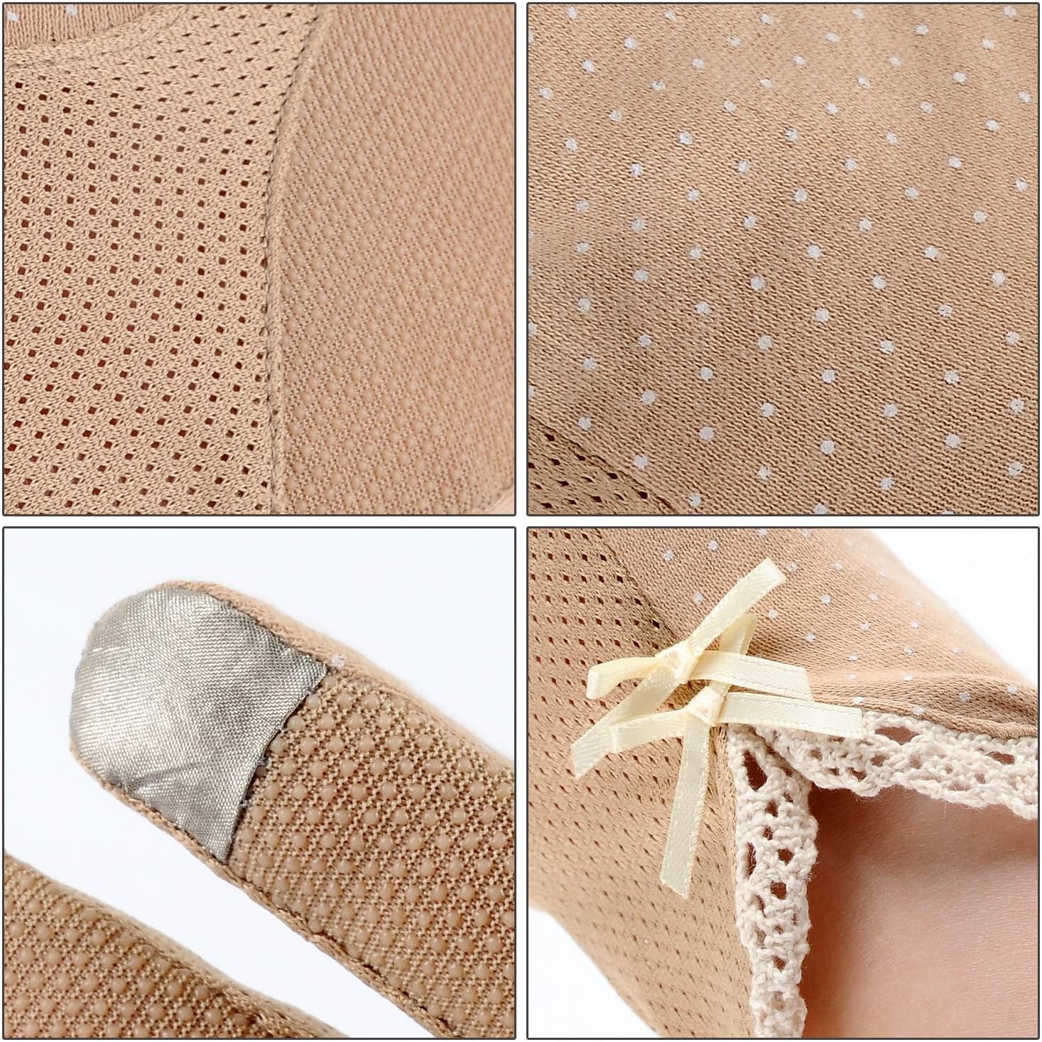 4 Pairs Summer Women Dots Sun Uv Protection Gloves Cotton Lace Anti-skid Driving Gloves