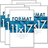 MCS Format Picture Frame, 11x17, Black, 6-Pack | Format Collection Picture Frame For Photos &amp; Art Prints, Hangs Vertical Or Horizontal, 11x17 Inch, Black Finish, 6-Pack