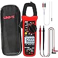 UNI-T UT204R Digital Clamp Meter, Auto Ranging TRMS 6000 Counts NCV Volt Amp Meter with AC/DC Ohm Diode Capacitance Resistance Temperature Frequency Continuity Test