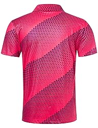 uideazone Mens Golf Shirts Dry Fit 3D Pink Fushcia