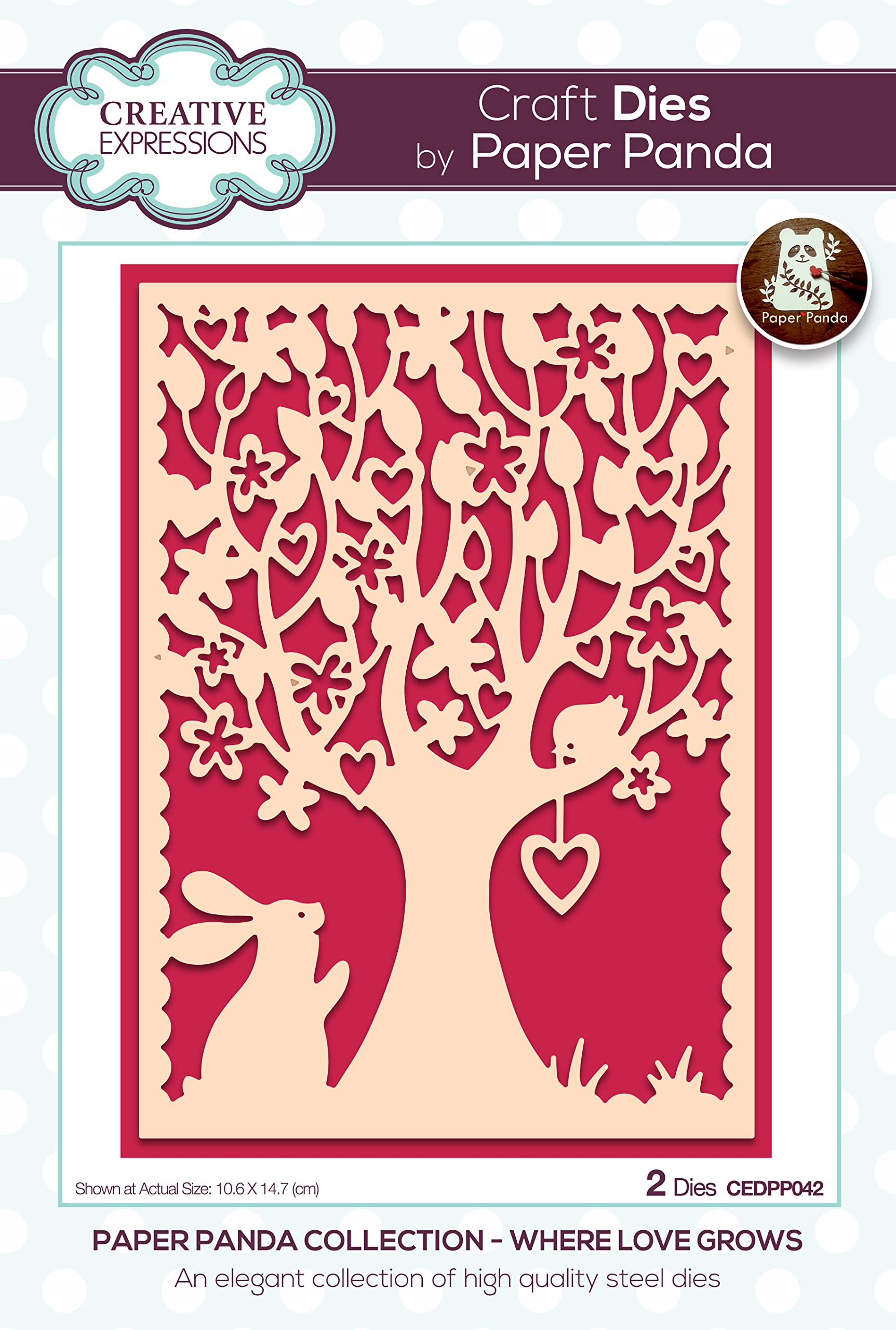 Paper Panda - Where Love Grows - Craft Die