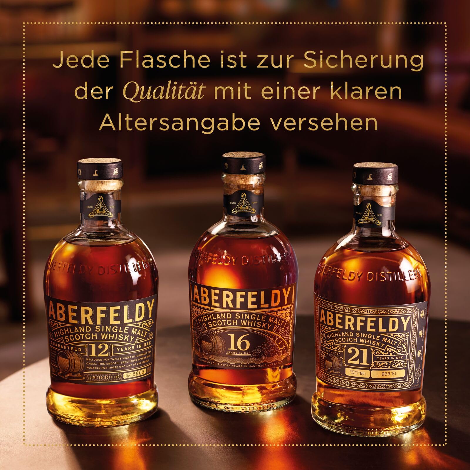 Aberfeldy 16 Jahre Single Malt Scotch Whisky, 40 Vol.-%, 70 cl/700 ml, Premium-Whisky, in Oloroso-Sherry-Fässern (1. Fill) gereift 8